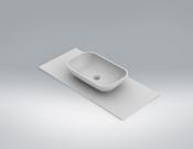 Lavabo solid surface Acrylic Sweet exento R85 47 X 32 X 12 cm ext.